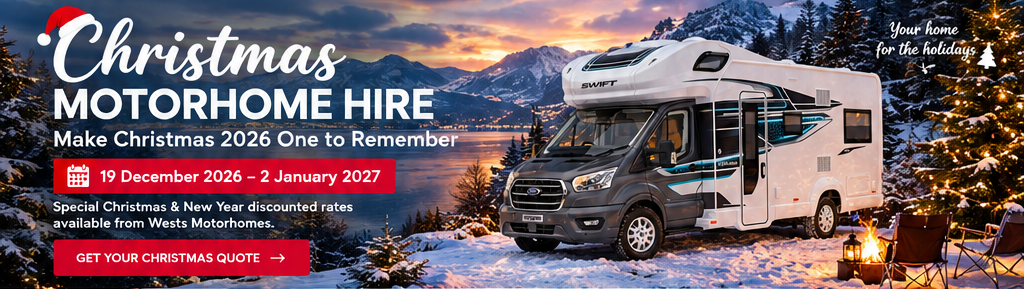 CHRISTMAS MOTORHOME HIRE 2026/27 Christmas Motorhome Rental from Wests Motorhomes
19 December 2026 – 2 January 2027
Make Christmas different this year with a festive motorhome getaway from London & Essex.
Special discounted Christmas & New Year rates available.