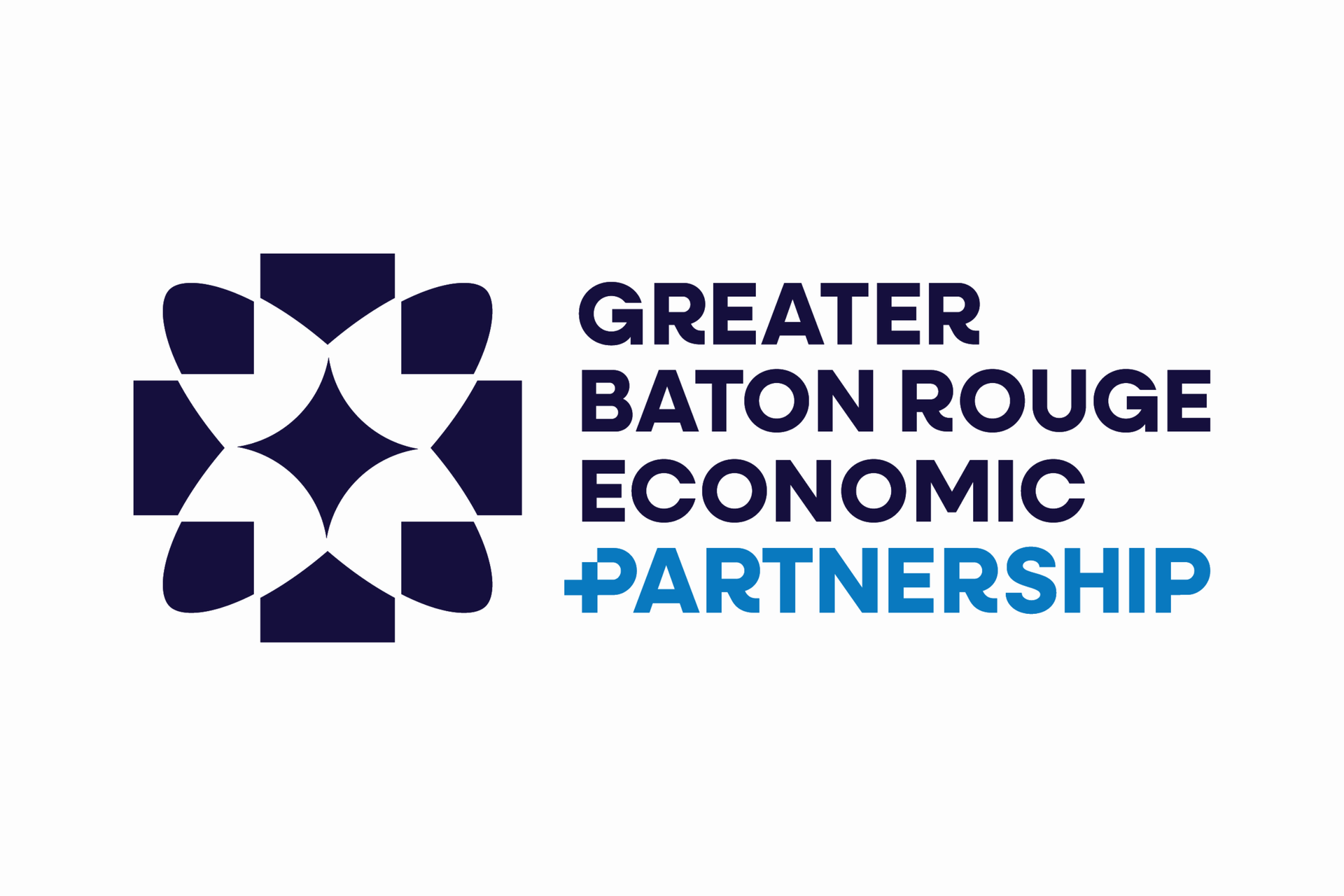 Greater Baton Rouge Economic Partnership logo in purple and blue on white background