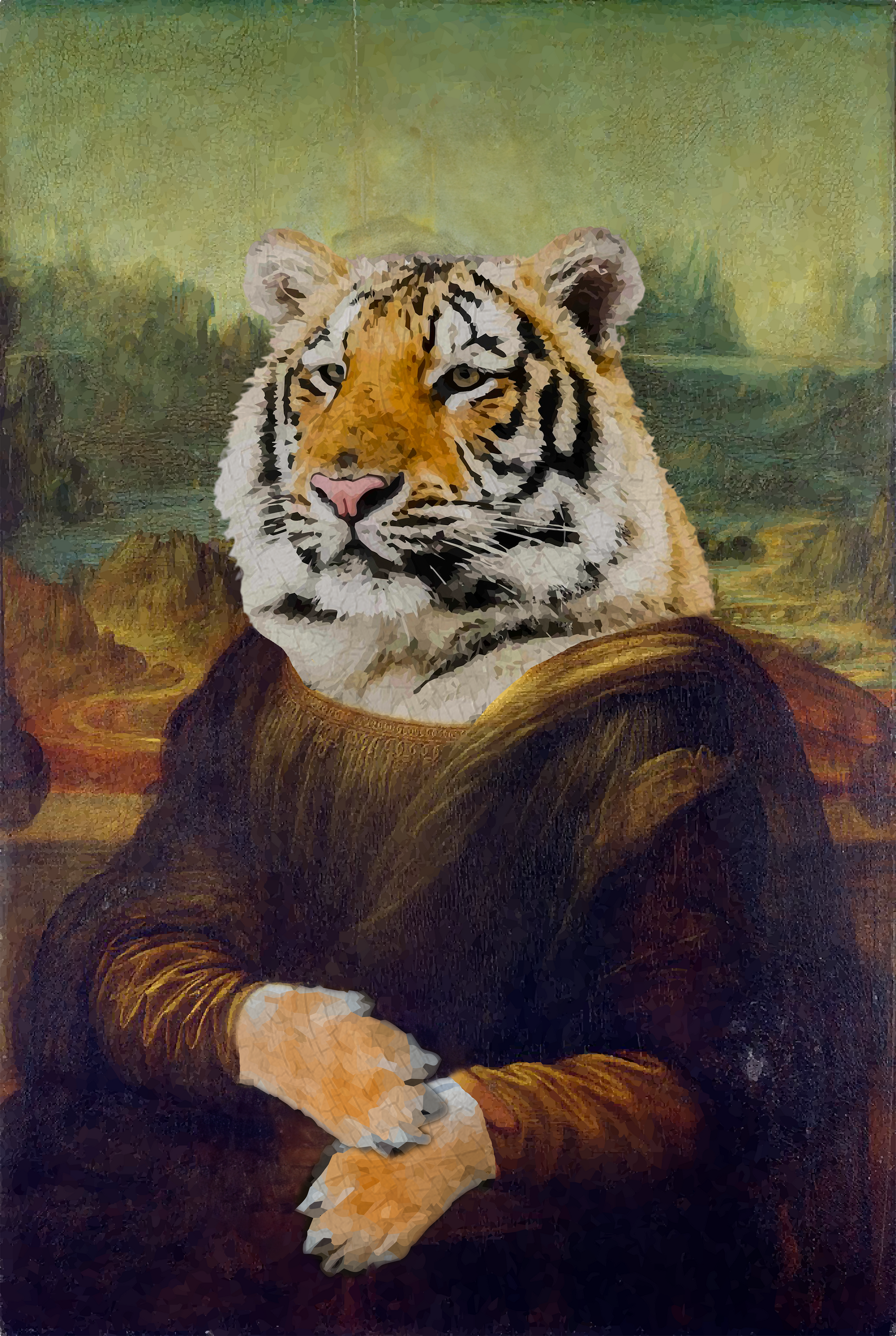 Mike the Tiger Mona Lisa