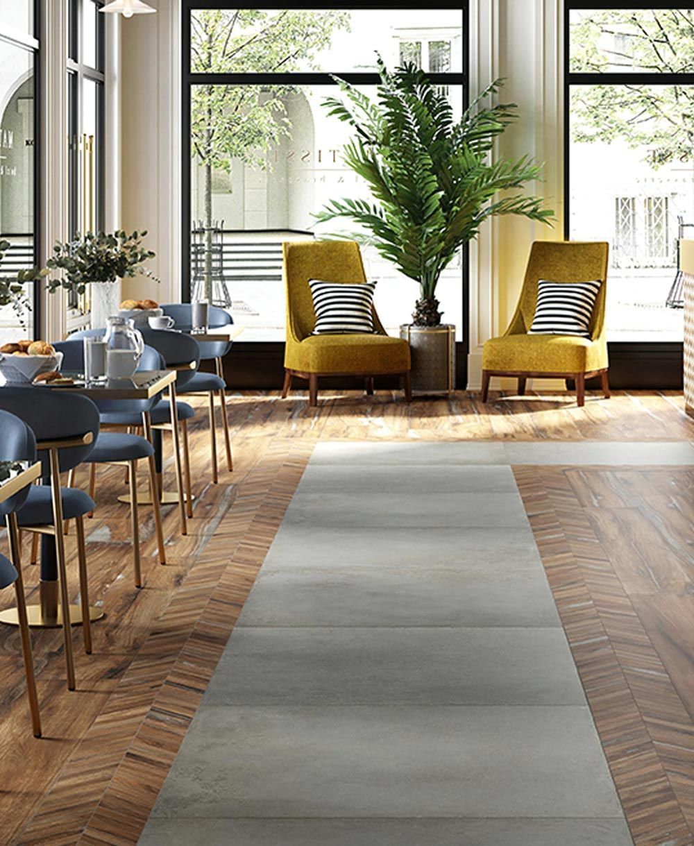 Wooden Timber Tiles And Grey Tiles Floor — Tile Trends in Tweed Heads South, NSW