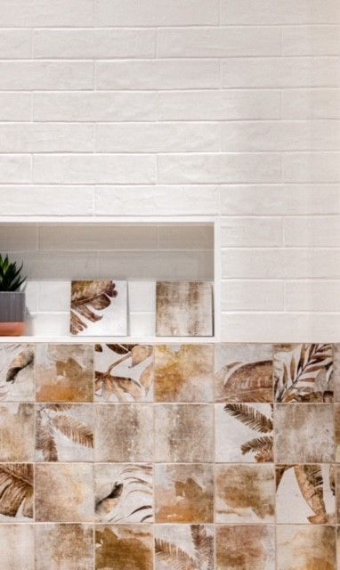 Bathroom With A Shelf and Tiles on The Wall — Tile Trends in Tweed Heads South, NSW