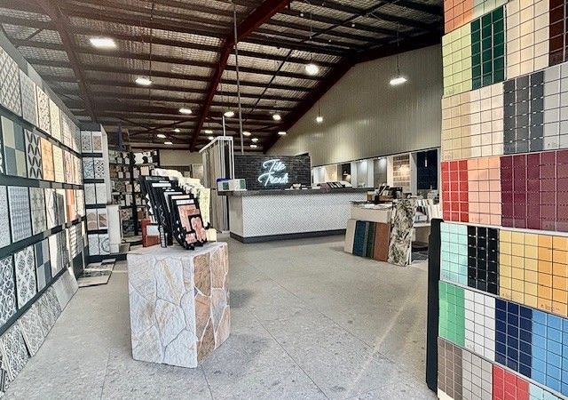 Tile showroom interior with rows of tile samples — Tile Trends in Tweed Heads South, NSW