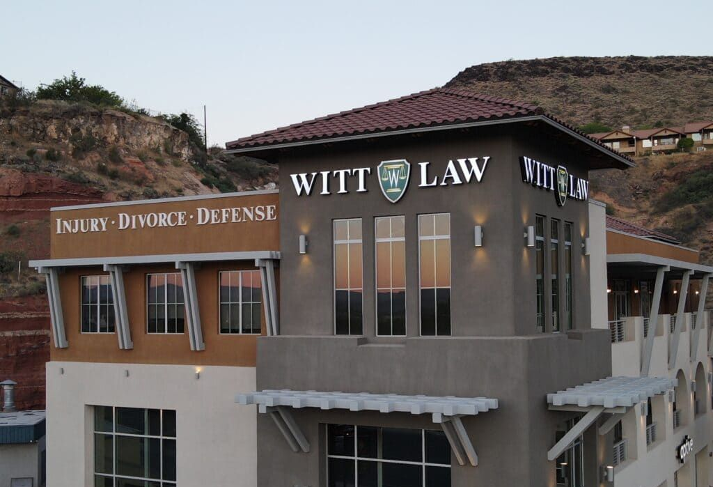 Whitlow law office building with wooden and gray facades on a hillside