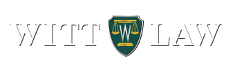 WTTI Law logo with gold shield and green banner on white background