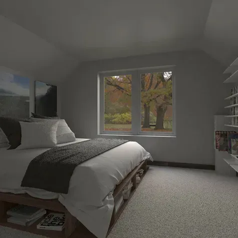 Room With Pillows Before — Thousand Oaks, CA — Sunburst Skylights