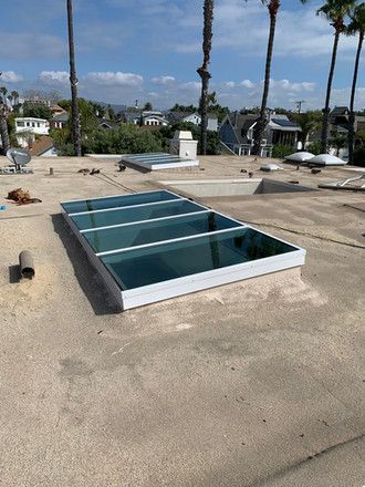 Skylight With Blue Sky Behind — Santa Monica, CA — Sunburst Skylights
