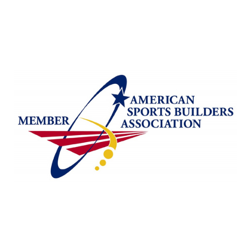 The logo for the american sports builders association