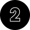 The number 2 is in a black circle on a white background.