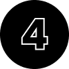 A black circle with a white number four inside of it.