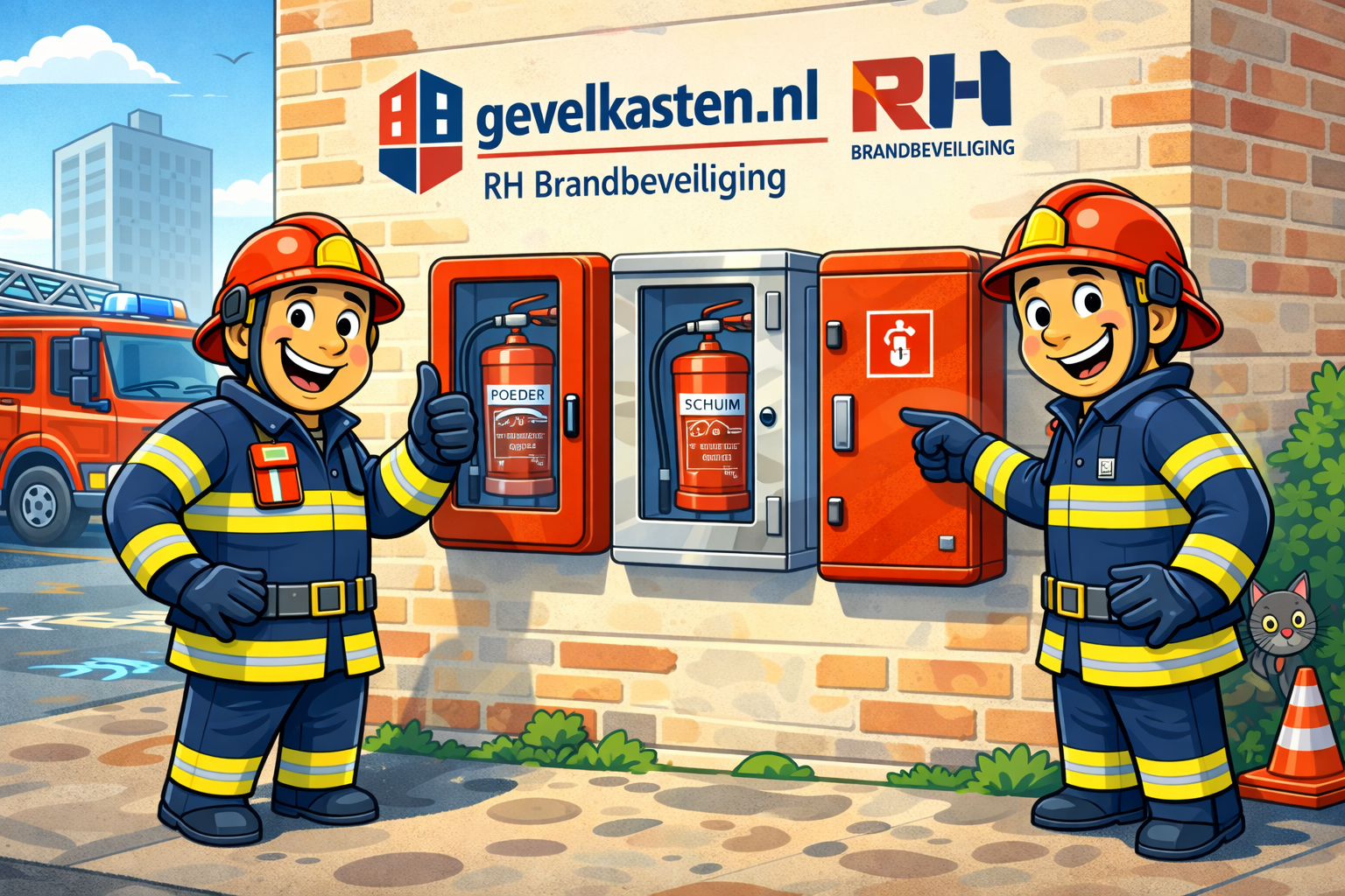 De brandblusserkasten van Gevelkasten.nl