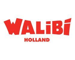 Het Walibi Holland-logo in rood met de woorden 