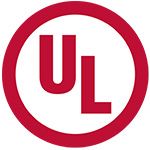 Red UL logo with letters inside a red circle on a white background
