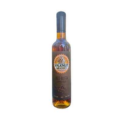 Bottle of Bee-rista Coffee Mead.