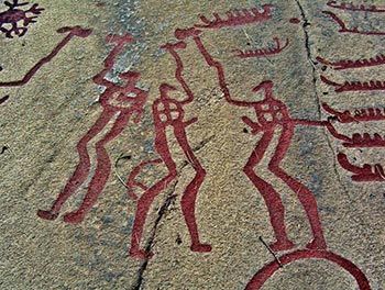 Petroglyphs men