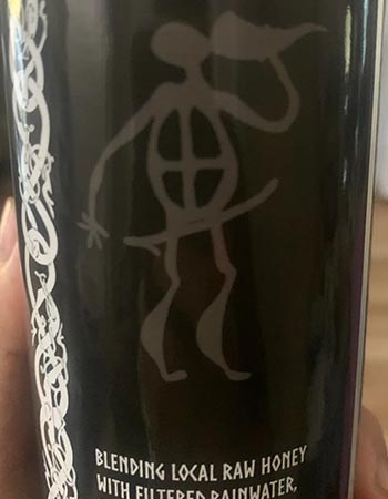 Petroglyph Banner Symbol on Mead Bottle Label