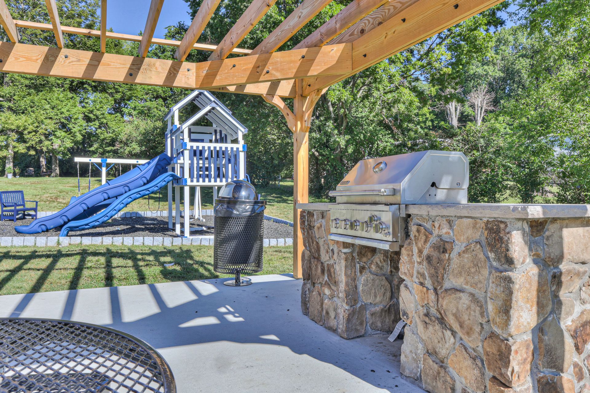 Photo of a community grill area