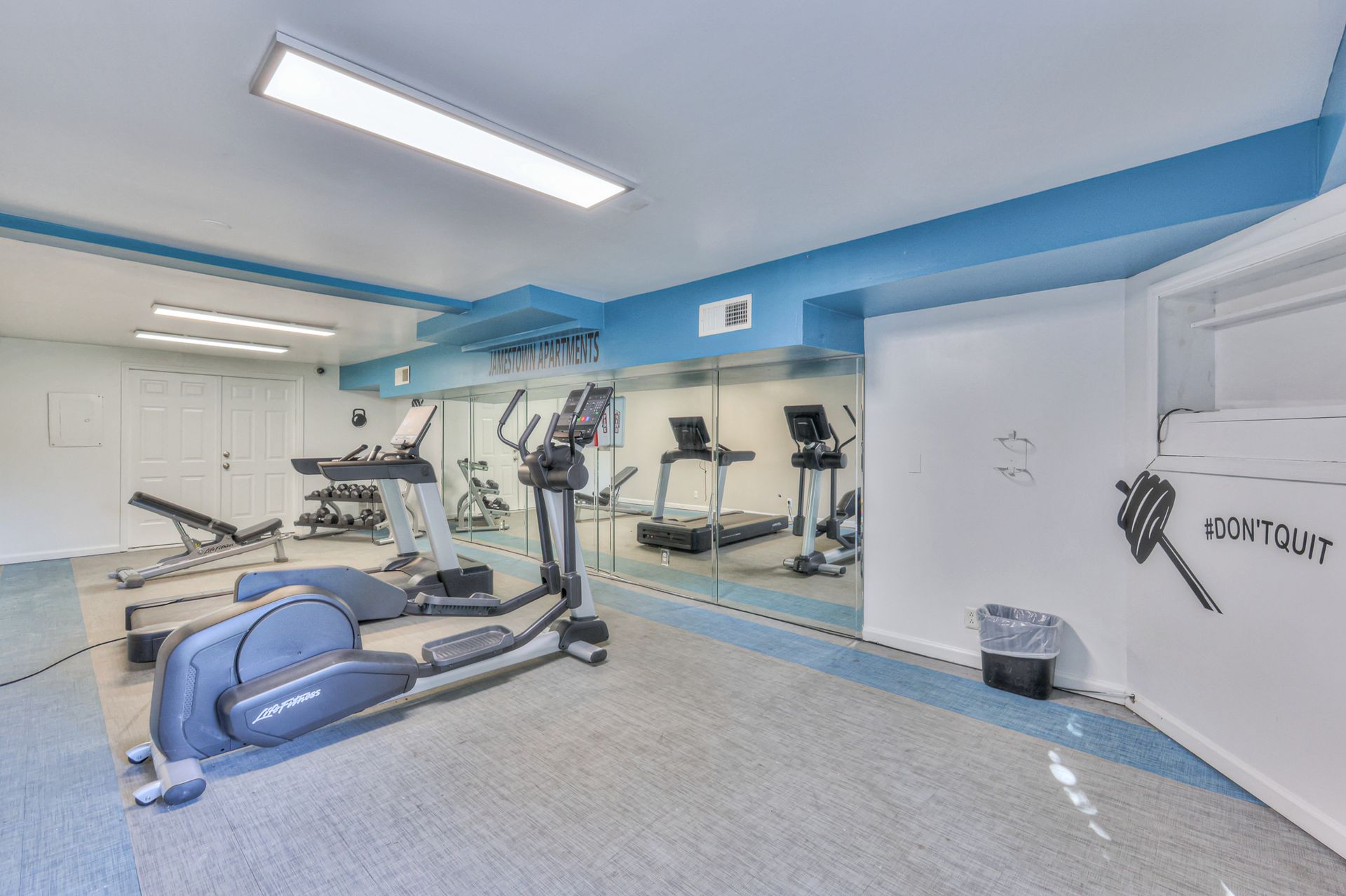 Photo of the gym showing the view from the side