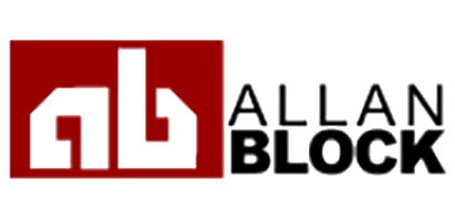 ALLAN BLOCK logo with red icon and black text on white background