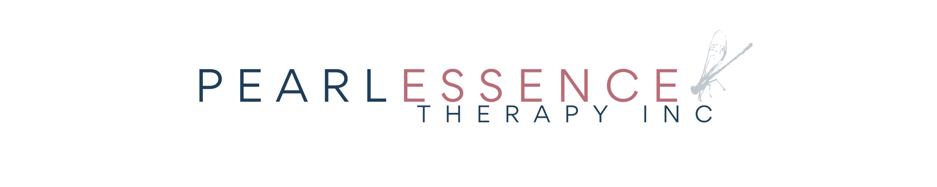 A logo for pearlessence therapy inc. is shown on a white background.