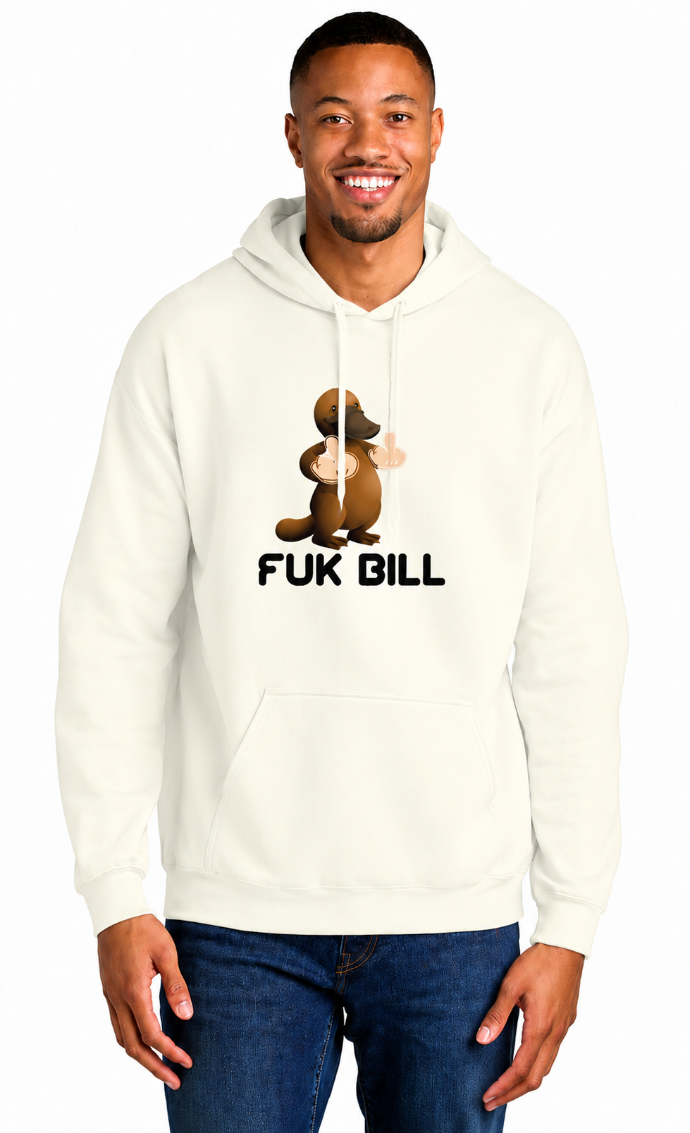 FukBill Hoodie- Off White