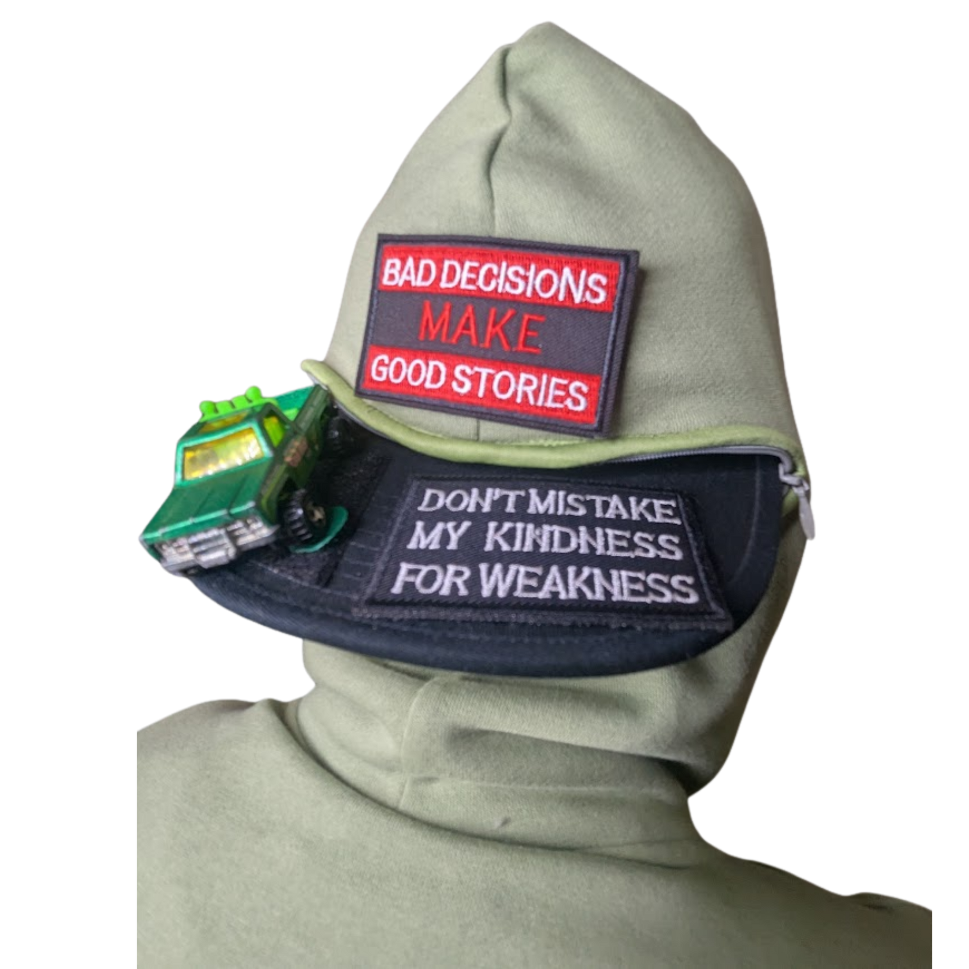 FukBill Hoodie Bill Bling Hood Ornament Showcase