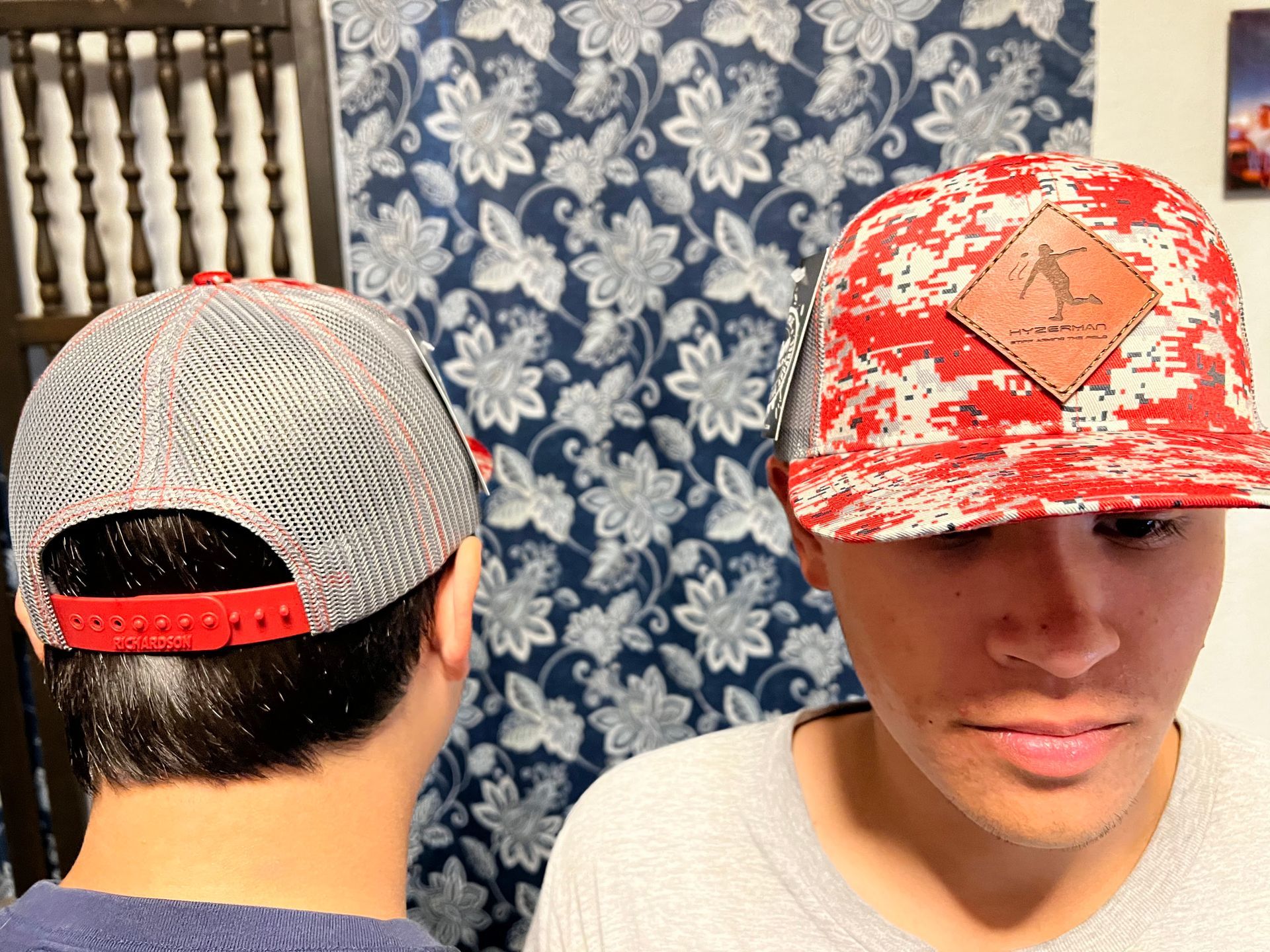 Hyzerman Red Camo Patch Snapback Hat