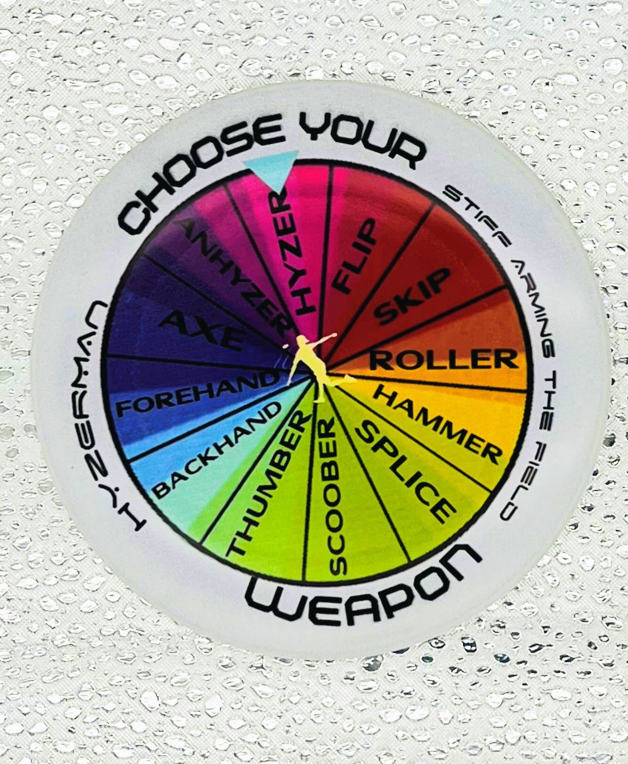 Hyzerman Weapon Wheel Disc Marker