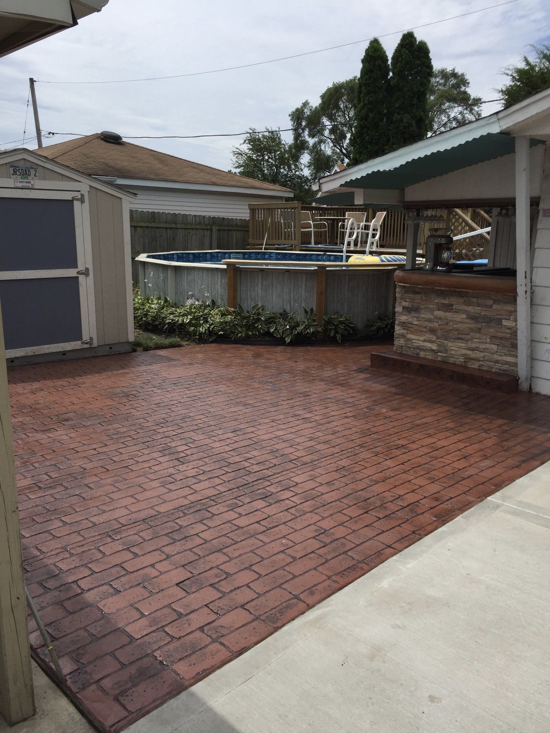 stamped concrete patio ideas Illinois