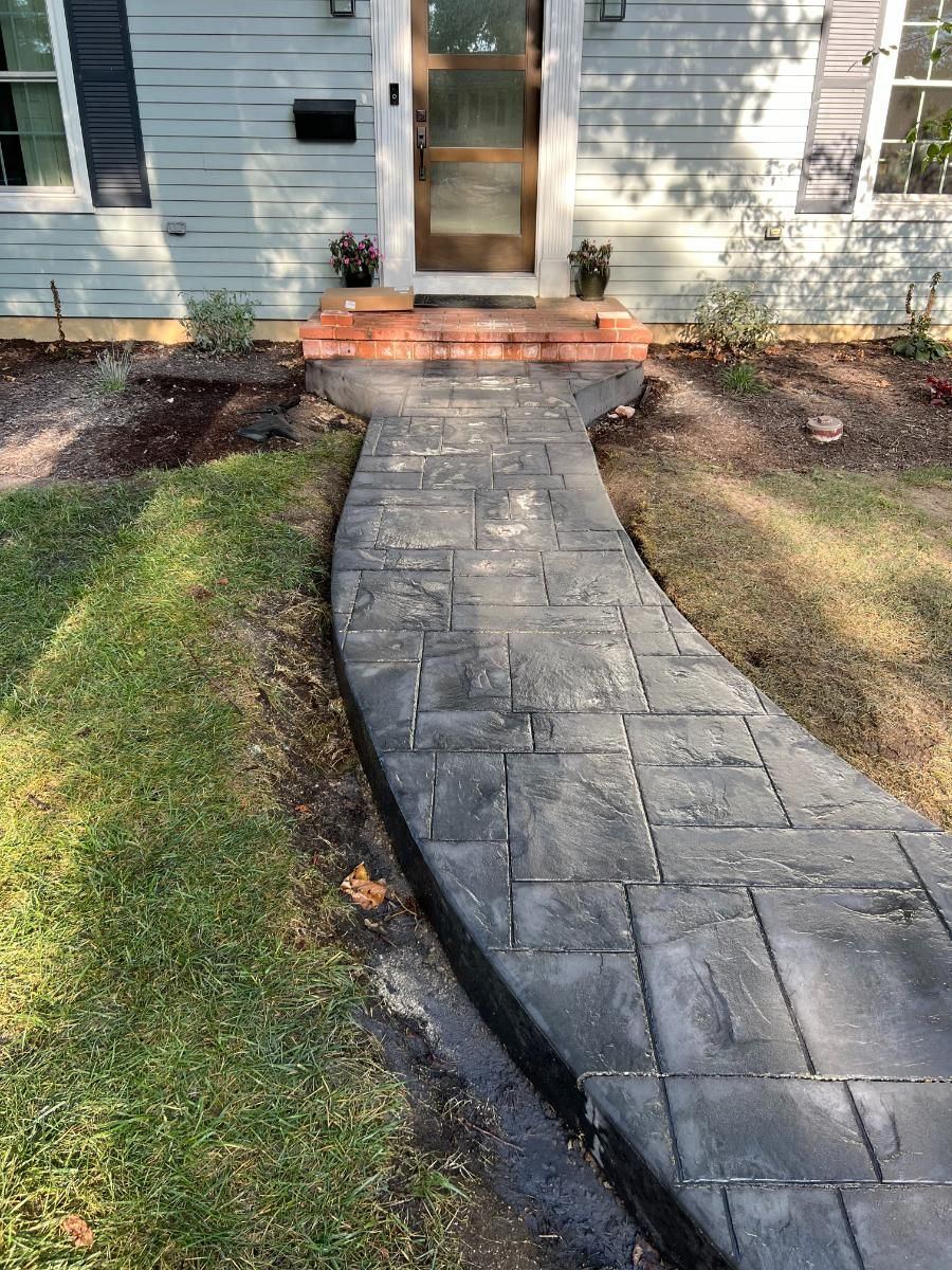 stamped concrete walkway Addison IL