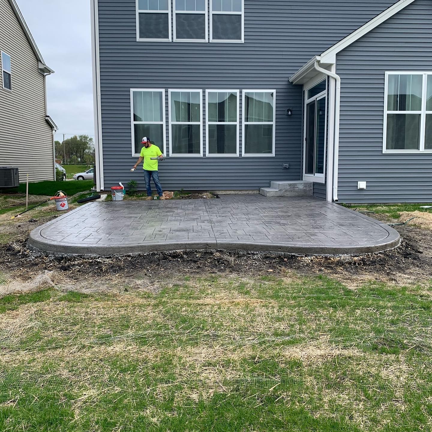 stamped concrete patios near me Addison IL