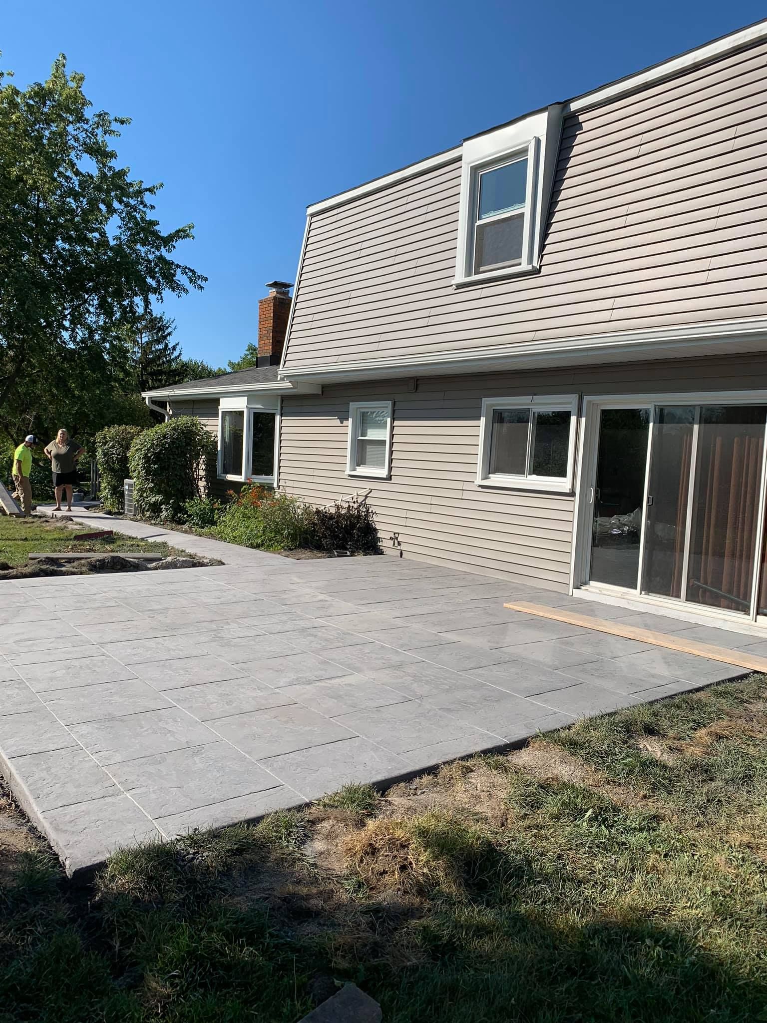stamped concrete patio— Concrete Addison IL — RJ Concrete