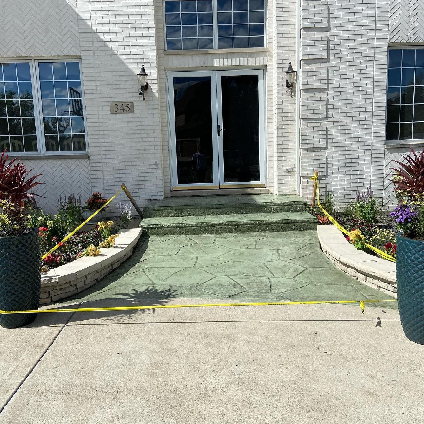 stamped concrete porch— Concrete Addison IL — RJ Concrete