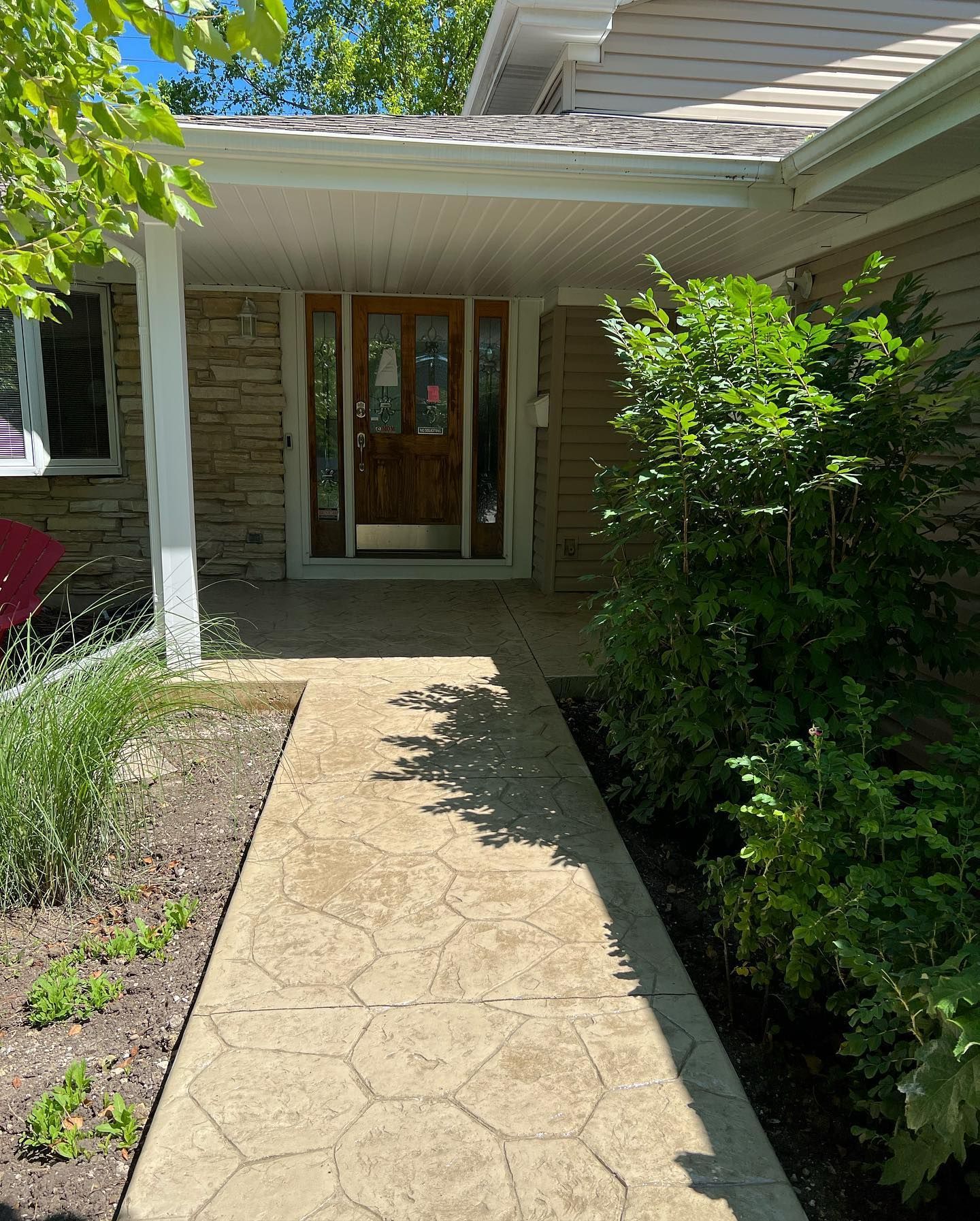 stamped concrete sidewalk— Concrete Addison IL — RJ Concrete