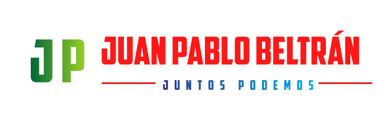 Logo reading “JUAN PABLO BELTRÁN” with green “JP” initials and the slogan “JUNTOS PODEMOS” below