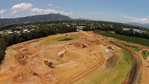 Overhead View Cairns Mountain View Estate Roads Construction Site | Woree, Queensland | Cheshire Contractors