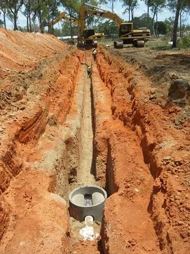 Aurukun Pipe Being Laid Underground | Woree, Queensland | Cheshire Contractors