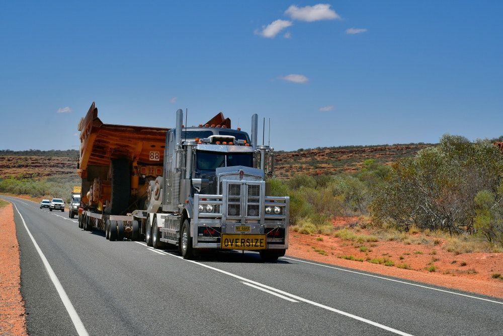 Tipper truck supporting an excavation project