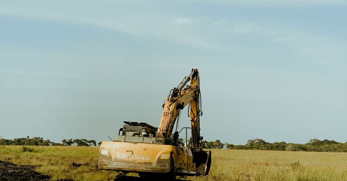 Compact excavator ready for site preparation