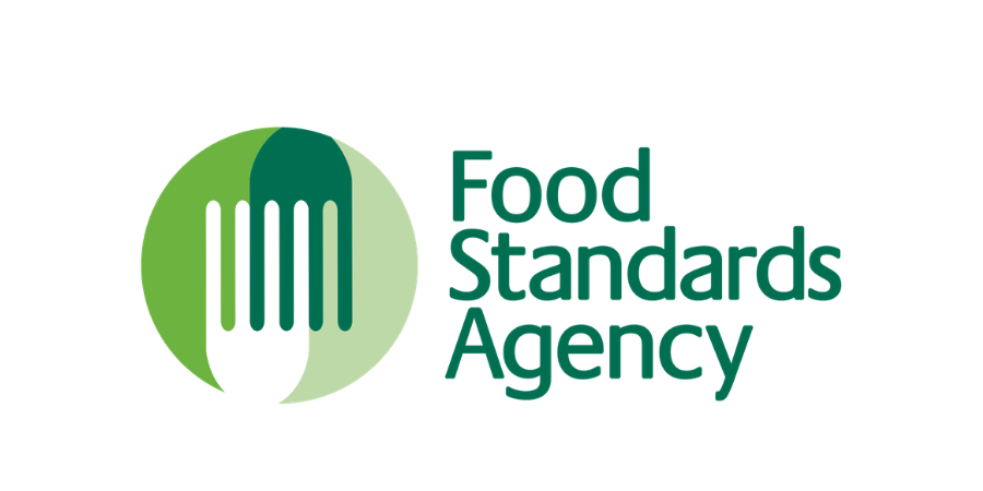Food Standards Agency logo with green fork icon and green text