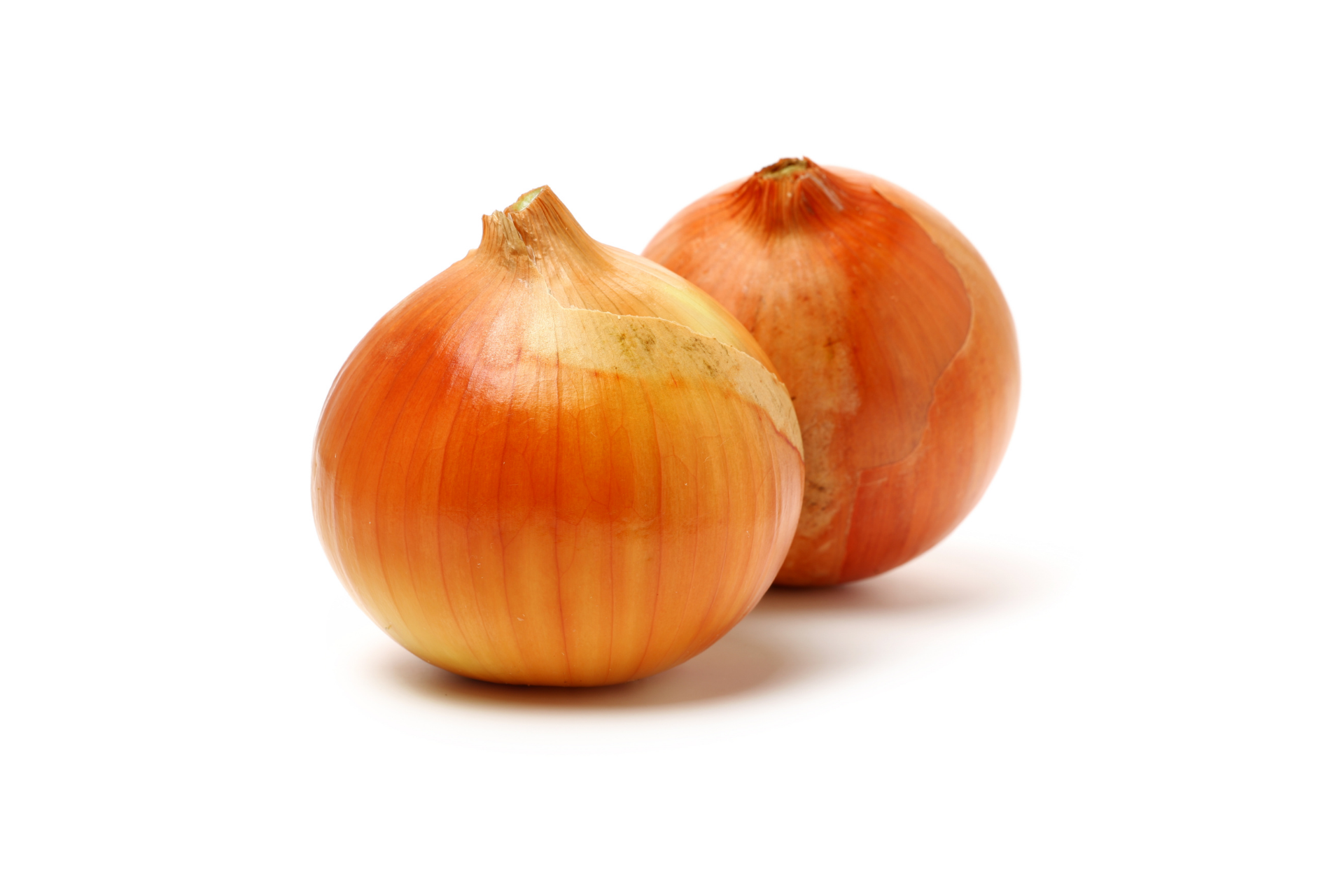 Golden onions with papery golden-brown skins