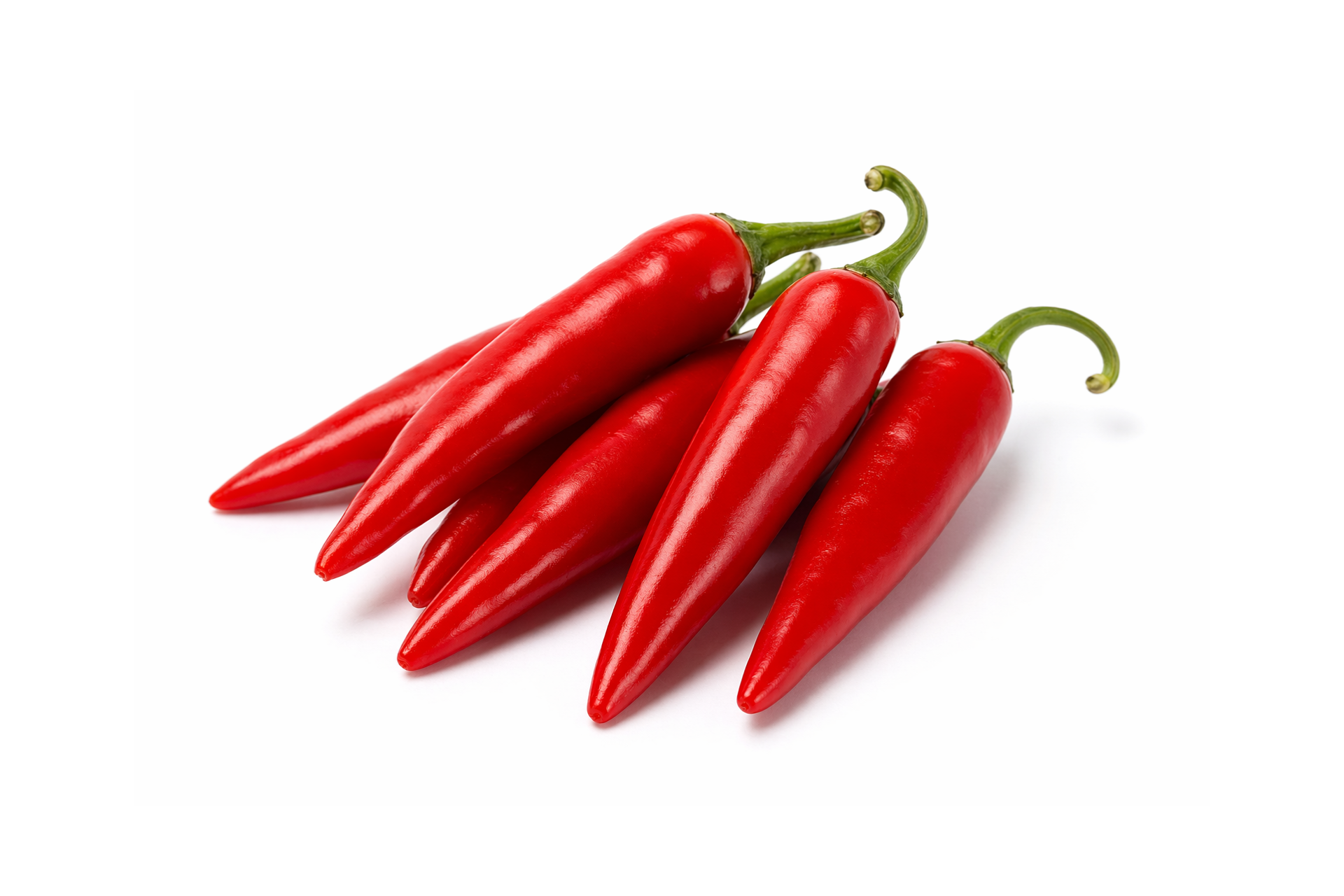 Red serenade chillies with glossy red skins
