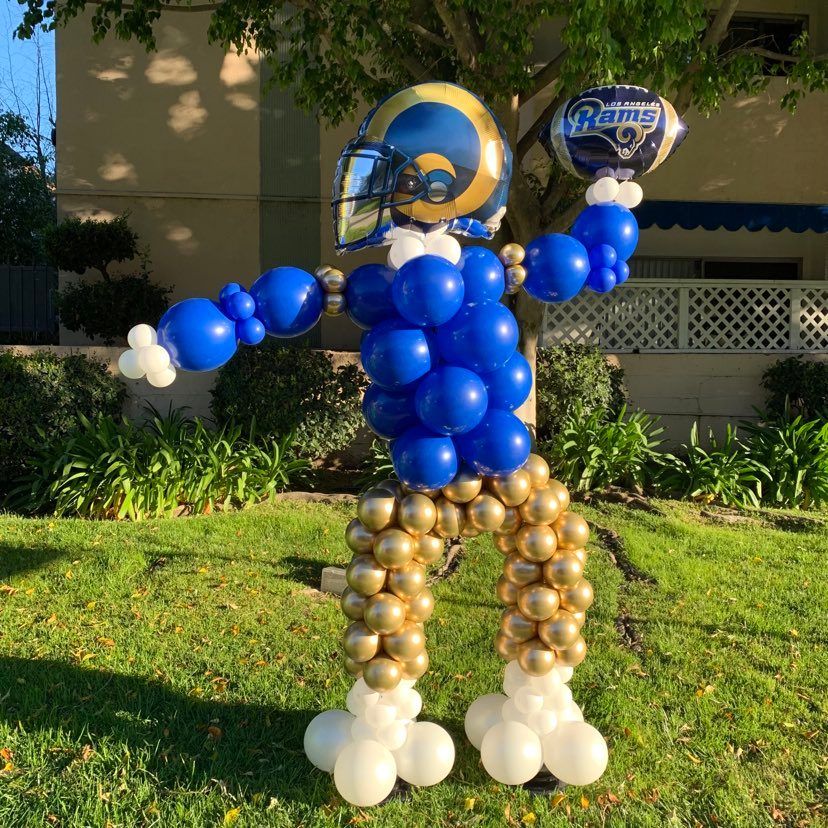 Balloon Sculpture of a Football Player
