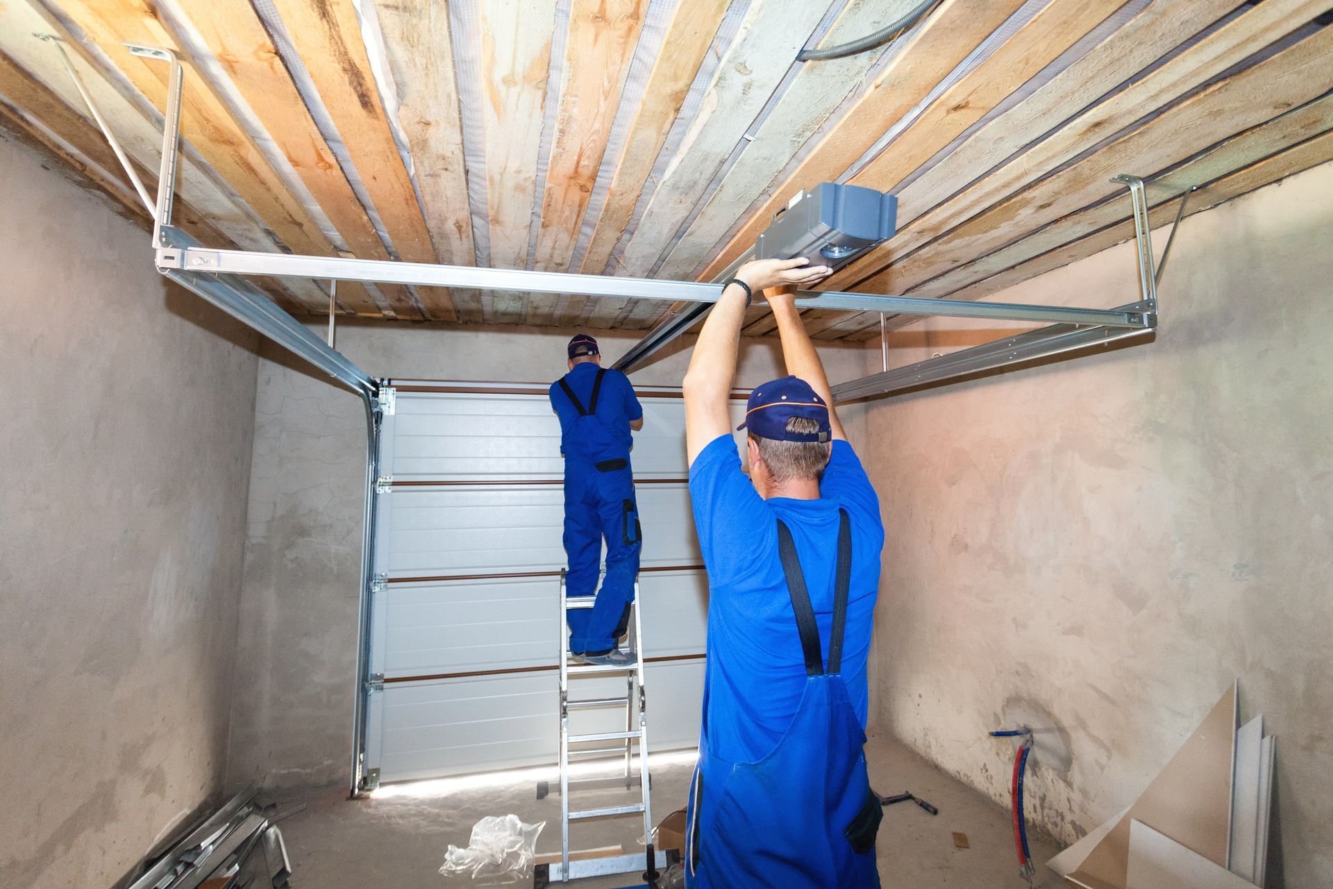 garage doors installation installing lifting system