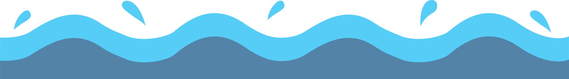 Sembra che i denti di uno squalo escano dall'acqua.