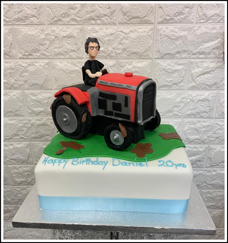 tractor birthday cake