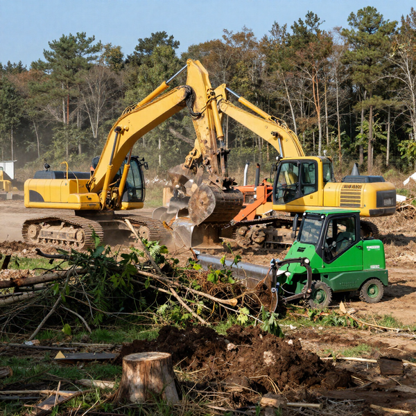 Land clearing service performed on a residential property in Lutz, FL