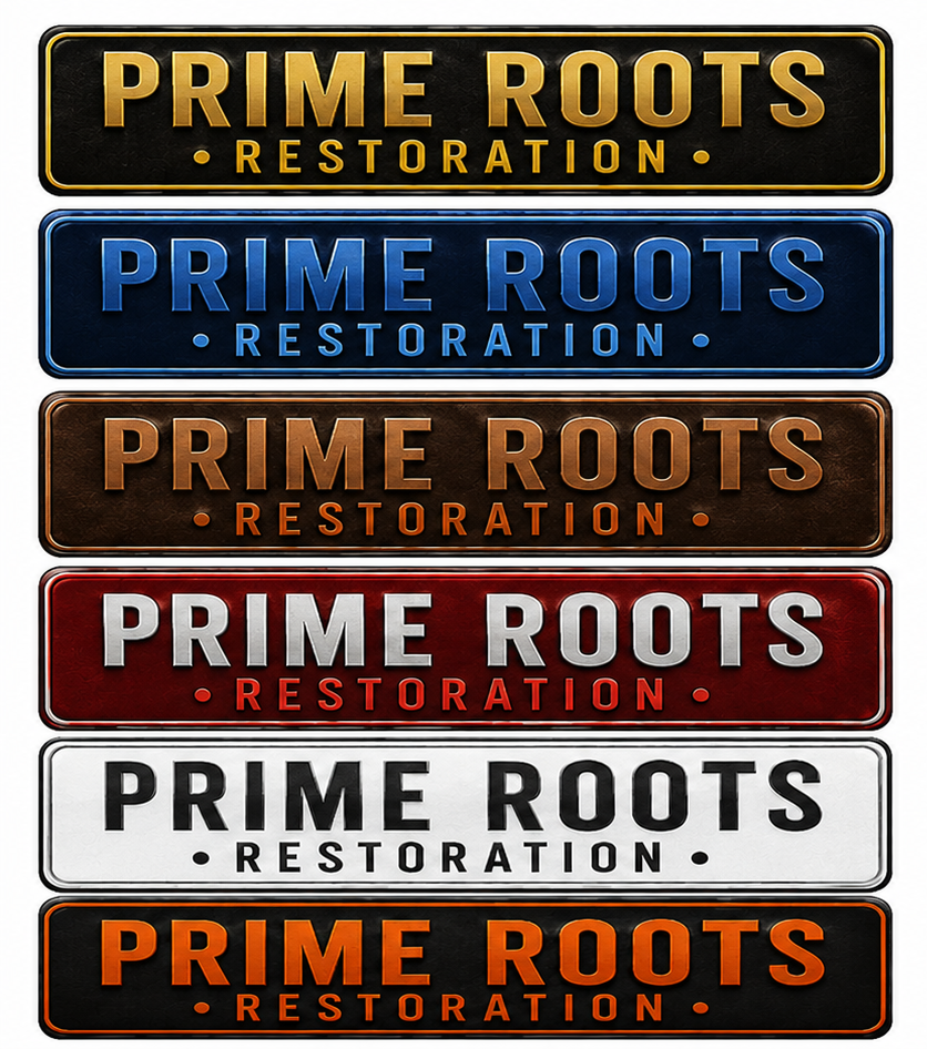 Prime Roots Restoration Badge Logo