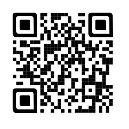 A black and white qr code on a white background