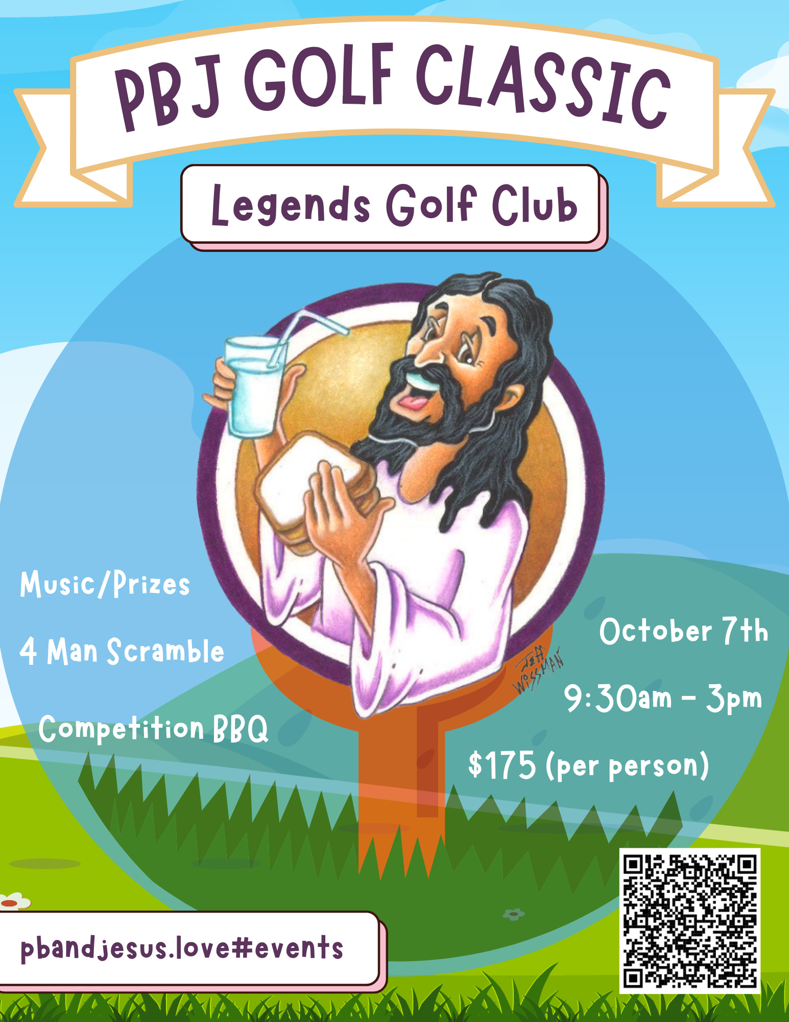 A poster for the pbj golf classic legends golf club