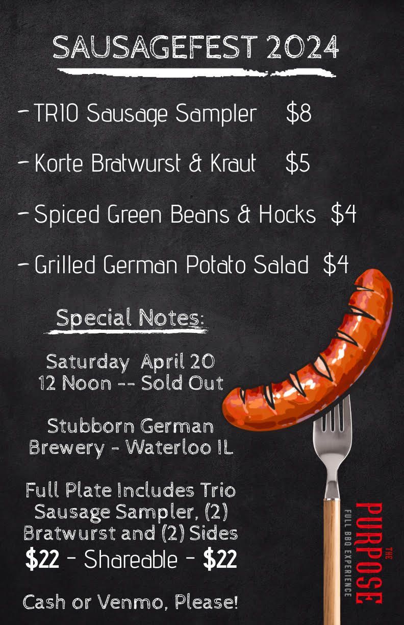 A poster for sausagefest 2024 with a sausage on a fork